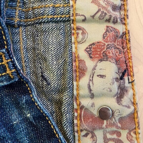 Kaporal5 Sunset Womens Denim Capri Jeans size 25 With Embellished Studs Embroded - Picture 2 of 11